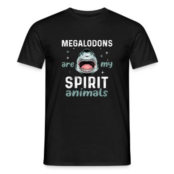 Lieblingstier Megalodon - Männer T-Shirt - Schwarz - Vorne - AI Model Male 178 light (178cm)
