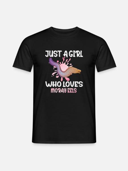 Murène cadeau fille - T-shirt homme - noir