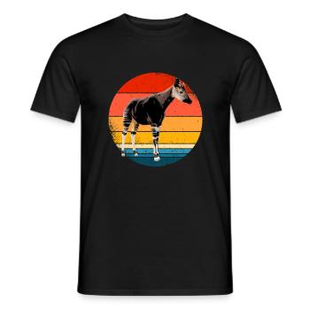 Okapi Geschenk - Männer T-Shirt - Schwarz - Vorne - AI Model Male 178 light (178cm)