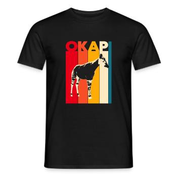 okapi - Men's T-Shirt - black - Front - AI Model Male 178 light (178cm)