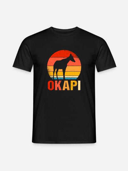 Okapi Retro Gift - Men's T-Shirt - black