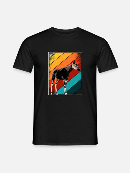 Okapi Retro Gift - Men's T-Shirt - black