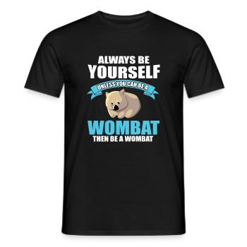 Wombat - T-shirt homme - noir - Devant - AI Model Male 178 light (178cm)