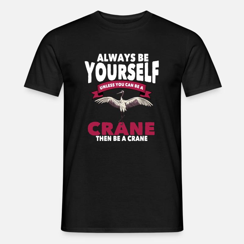Kranich - Männer T-Shirt - Schwarz