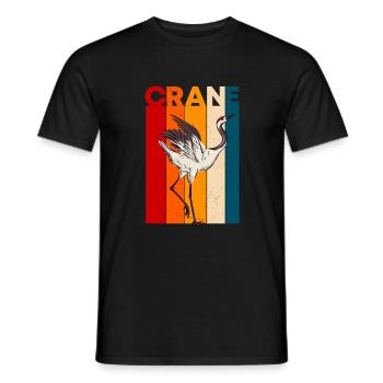 Kranich - Männer T-Shirt - Schwarz - Vorne - AI Model Male 178 light (178cm)
