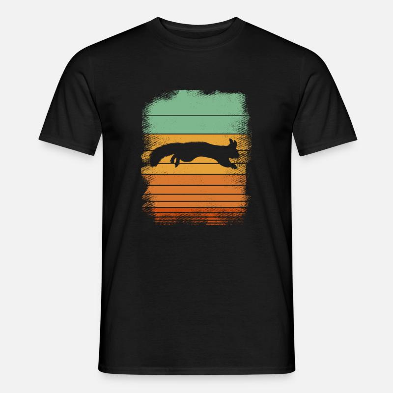 Eichhörnchen - Männer T-Shirt - Schwarz