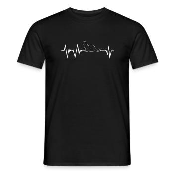Hermelin Und Wiesel Herzschlag - Männer T-Shirt - Schwarz - Vorne - AI Model Male 178 light (178cm)