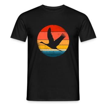 Reiher - Männer T-Shirt - Schwarz - Vorne - AI Model Male 178 light (178cm)
