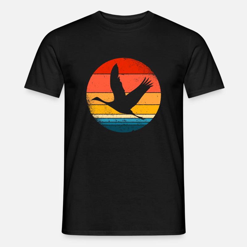 Reiher - Männer T-Shirt - Schwarz