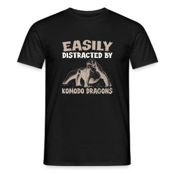 Komodowaran Echsenliebhaber - Männer T-Shirt - Schwarz - Vorne - AI Model Male 178 light (178cm)