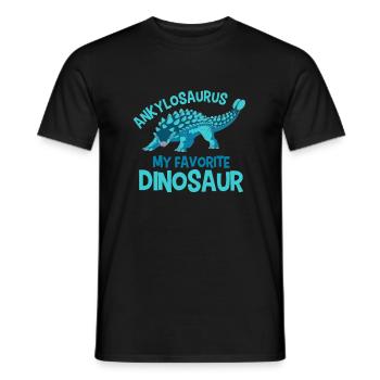 Favourite dinosaur Ankylosaurus - Men's T-Shirt - black - Front - AI Model Male 178 light (178cm)