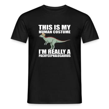 Pachycephalosaurus Halloween Kostüm - Männer T-Shirt - Schwarz - Vorne - AI Model Male 178 light (178cm)