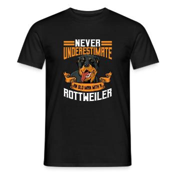 Rottweiler Geschenk Für Männer - Männer T-Shirt - Schwarz - Vorne - AI Model Male 178 light (178cm)