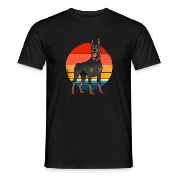 Dobermann - Männer T-Shirt - Schwarz - Vorne - AI Model Male 178 light (178cm)