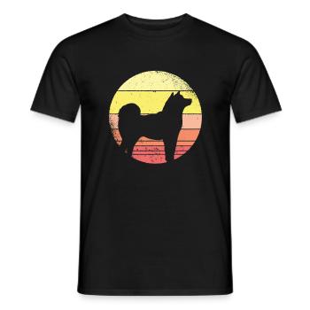 Shiba Inu - Men's T-Shirt - black - Front - AI Model Male 178 light (178cm)