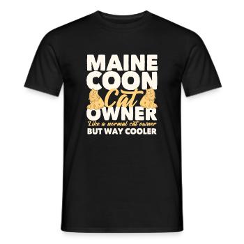 Maine Coon - Männer T-Shirt - Schwarz - Vorne - AI Model Male 178 light (178cm)