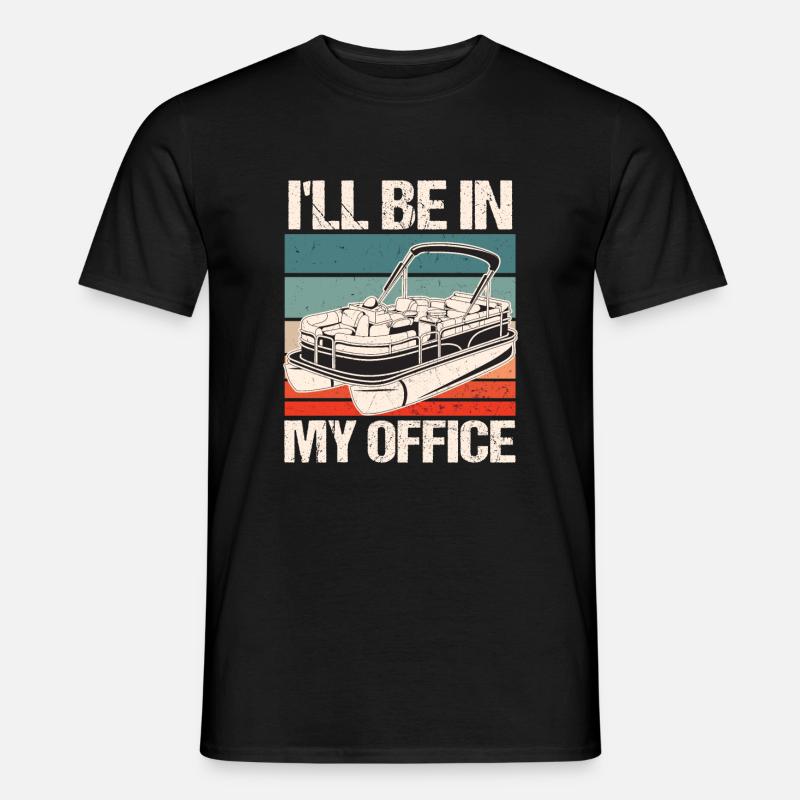 Ponton Boot - Männer T-Shirt - Schwarz