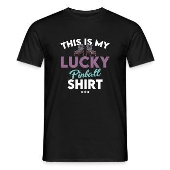 Pinball Lucky Shirt Gift - Men's T-Shirt - black - Front - AI Model Male 178 light (178cm)