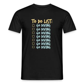 Plongée - T-shirt homme - noir - Devant - AI Model Male 178 light (178cm)