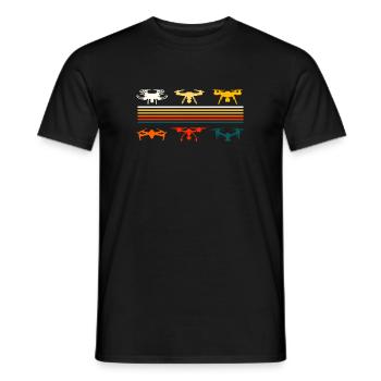 drone - Men's T-Shirt - black - Front - AI Model Male 178 light (178cm)