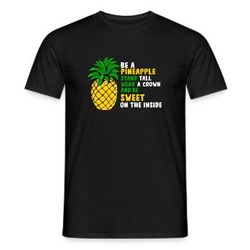 Ananas - Männer T-Shirt - Schwarz - Vorne - AI Model Male 178 light (178cm)