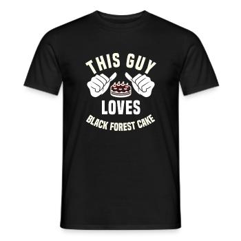 Tarte aux cerises de la Forêt Noire - T-shirt homme - noir - Devant - AI Model Male 178 light (178cm)