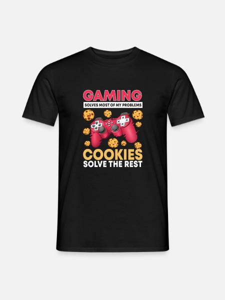 Gaming And Cookies - Men's T-Shirt - black