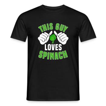 Spinach lovers - Men's T-Shirt - black - Front - AI Model Male 178 light (178cm)