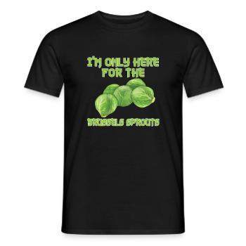 Funny Brussels sprouts gift - Men's T-Shirt - black - Front - AI Model Male 178 light (178cm)