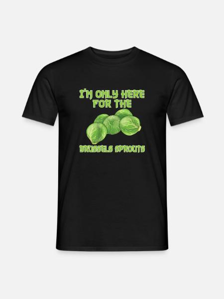 Funny Brussels sprouts gift - Men's T-Shirt - black