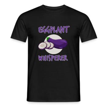 Aubergines Whisperer Gift - Men's T-Shirt - black - Front - AI Model Male 178 light (178cm)