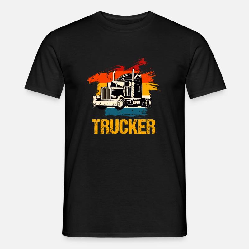 Trucker - Männer T-Shirt - Schwarz