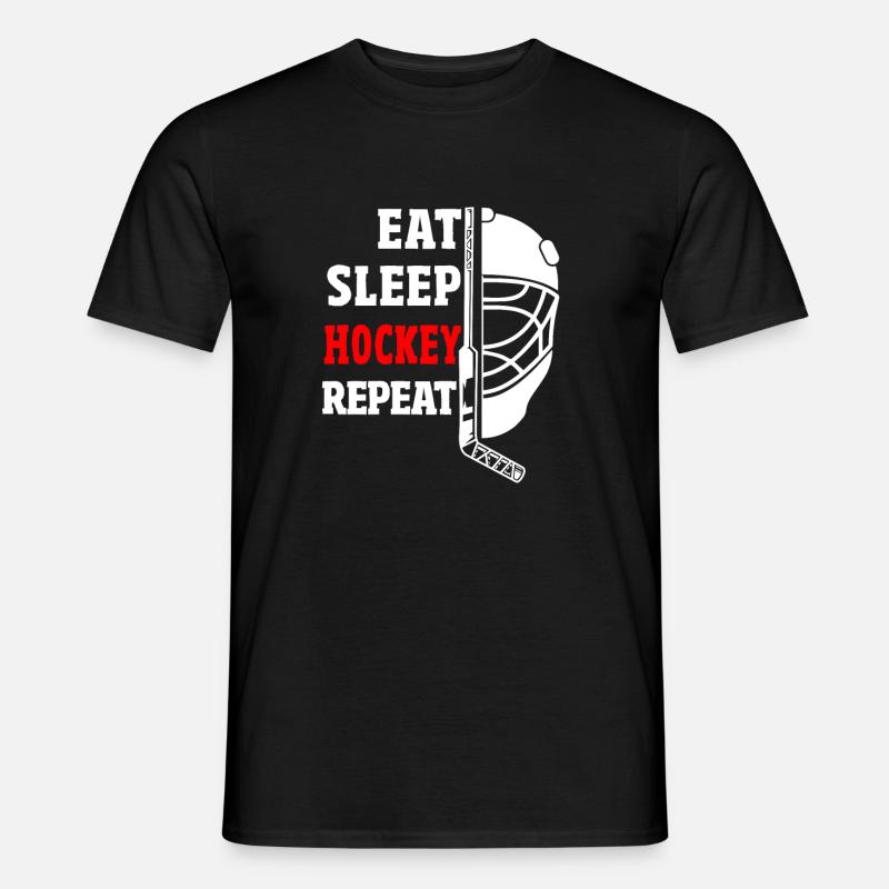 Eishockey - Männer T-Shirt - Schwarz