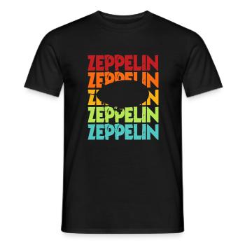 Zeppelin - Men's T-Shirt - black - Front - AI Model Male 178 light (178cm)