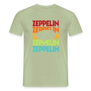 Zeppelin - Men's T-Shirt - sage - Front - AI Model Male 178 light (178cm)