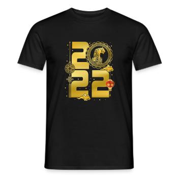 Chinese New Year 2022 - Men's T-Shirt - black - Front - AI Model Male 178 light (178cm)