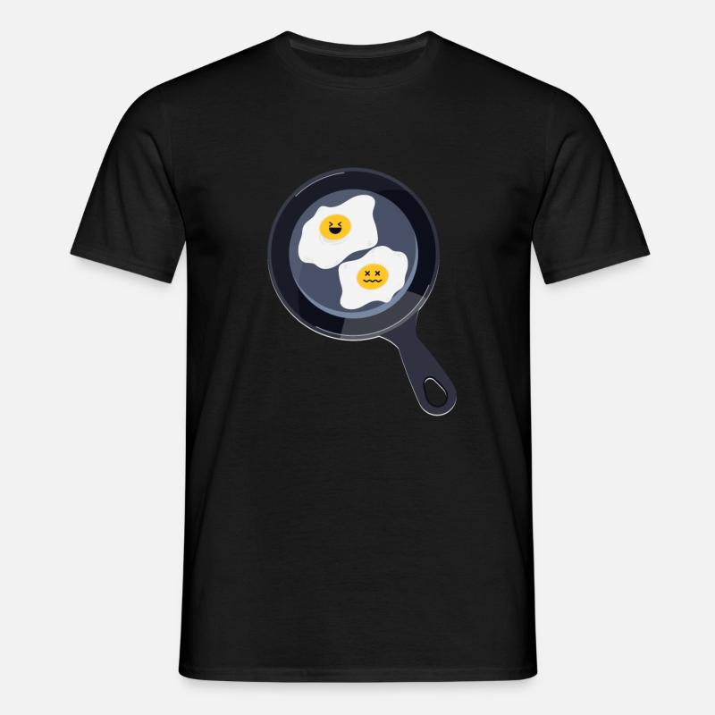 Spiegeleier - Männer T-Shirt - Schwarz