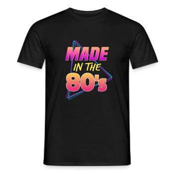 Fabriqué dans les années 80 - T-shirt homme - noir - Devant - AI Model Male 178 light (178cm)