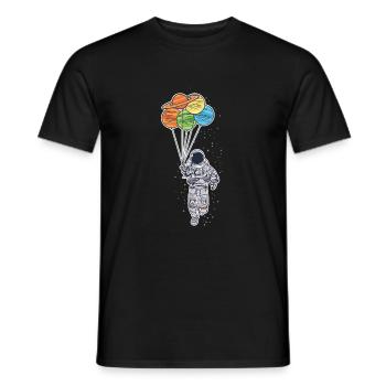 Astronaut - Men's T-Shirt - black - Front - AI Model Male 178 light (178cm)