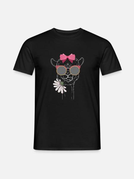 Lama Lady Gift - Men's T-Shirt - black