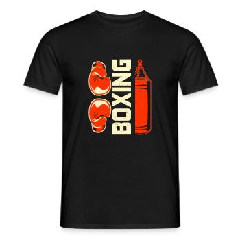 Boxen - Männer T-Shirt - Schwarz - Vorne - AI Model Male 178 light (178cm)