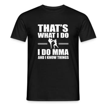 MMA - Männer T-Shirt - Schwarz - Vorne - AI Model Male 178 light (178cm)