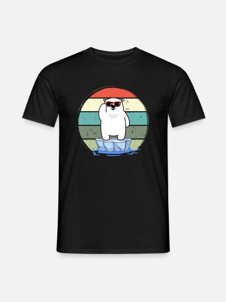 eisbader winterbader winterschwimmer eisbär retro - Men's T-Shirt - black