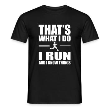 Lauf Läufer Laufen - Männer T-Shirt - Schwarz - Vorne - AI Model Male 178 light (178cm)