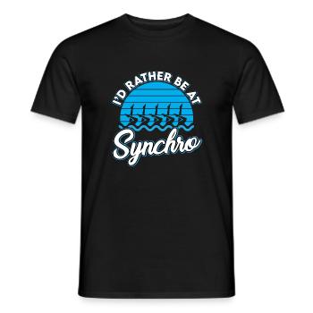 Synchronschwimmen - Männer T-Shirt - Schwarz - Vorne - AI Model Male 178 light (178cm)
