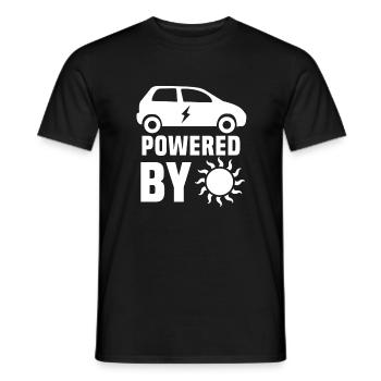 Electric car - Men's T-Shirt - black - Front - AI Model Male 178 light (178cm)