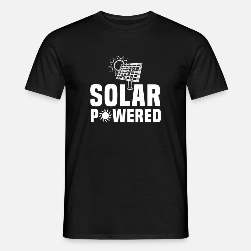 Solar Betrieben - Männer T-Shirt - Schwarz