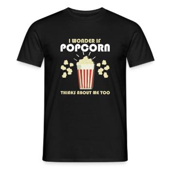 Popcorn Gift - Men's T-Shirt - black - Front - AI Model Male 178 light (178cm)
