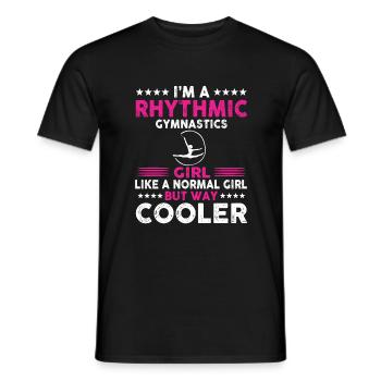 Gymanstik rythmique Filles - T-shirt homme - noir - Devant - AI Model Male 178 light (178cm)