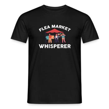 Flea Market Whisperer - Men's T-Shirt - black - Front - AI Model Male 178 light (178cm)